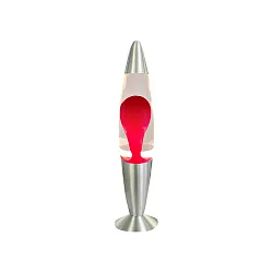 LED lava lamp IP20, clear, red, silver 