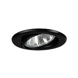 Recessed LV spot, IP20, 12V AC, round, GX5.3 max. 50W, swivelling, black