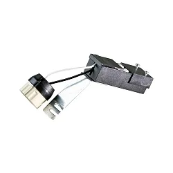 High-voltage bracket GU10 for spring mounting, 230 V AC, with 2-pole plug-in clamp 2x 2.5mm2 and strain relief, IP20
