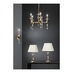 Wall luminaire GIRATA, 1 flame, 1x E14 max. 40W, gold