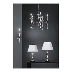 Wall luminaire GIRATA, 1 flame, 1x E14 max. 40W, chrome