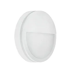 outdoor wall luminaire EYE half round, impact resistant, lateral light direction IP65, white matt 