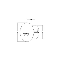 wall recessed luminaire rigid IP20, white 
