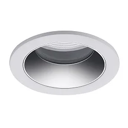 Recessed LED downlight ALTERO, IP44, round, Ø 8.3cm, changeable cover, 500mA, 9.2W 4000K 840lm 33°, white / chrome