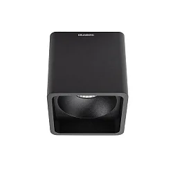 downlight QUIBIC square, surface-mounted version, direct / indirect IP20, black matt 