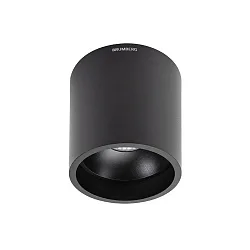 downlight TUBIC round, surface-mounted version, direct / indirect IP20, black matt 