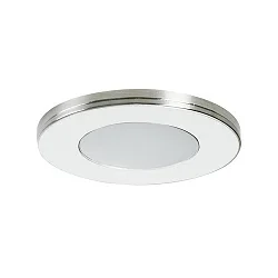 Recessed LED downlight 12V DC, IP20, with magnetic cover, 2.6W 3000K 180lm 120°, white