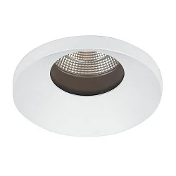 Recessed outdoor LED downlight with funnel cover, IP54, Ø 8.3cm, 500mA, 9.2W 4000K 840lm 38°, structured white
