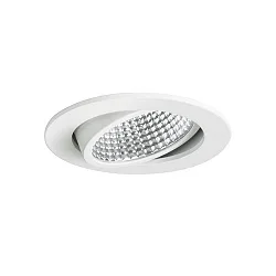 recessed luminaire IP20, glossy, transparent, white dimmable 12W 1280lm 4000K 20-40° 20-40° CRI 80-89