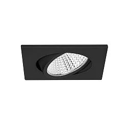 recessed luminaire IP20, glossy, black, transparent dimmable 12W 880lm 1800|3000K 20-40° 20-40° CRI 80-89