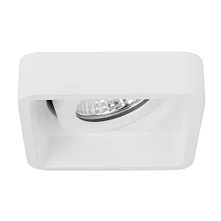 Recessed LED spot, QUBIC, square, 350mA, 6W 3000K 640lm 38°, swivelling 25°, structured white