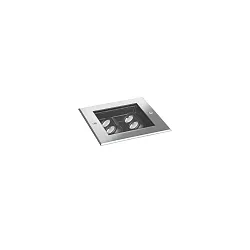 floor recessed luminaire LANKA-S square, adjustable, passable, switchable IP67, stainless steel 