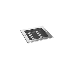 floor recessed luminaire LANKA-S square, adjustable, passable, switchable IP67, stainless steel 