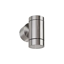wall luminaire GU10 IP44, stainless steel, transparent dimmable