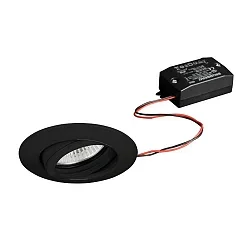 recessed luminaire BREENA R round, swivelling, switchable LED IP20, black  6W 680lm 3000K 20-40° 20-40° CRI 80-89