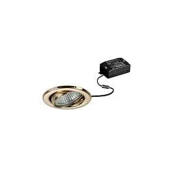 Recessed LED spot set incl. converter, IP20, round, 230V AC, 6W 3000K 640lm 38°, swivelling 25°