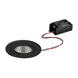 recessed luminaire ITANSA R BB15 round, rigid, switchable LED IP54, black 6W 680lm 3000K 20-40° 20-40° CRI 80-89