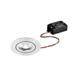 recessed luminaire IP20, glossy, transparent 6W 660lm 3000K 20-40° 20-40° CRI 80-89