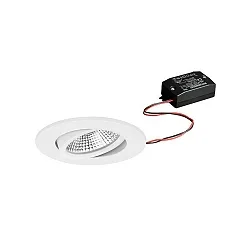 recessed luminaire BB23 round, swivelling, switchable IP65, powder coated, white  7W 620lm 3000K 36° 36° CRI >80