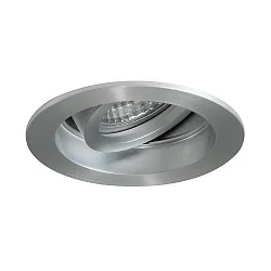 recessed spotlight TIRRELDEEP LED DIM round, swivelling, for VDU workstation, set back IP20, aluminium dimmable