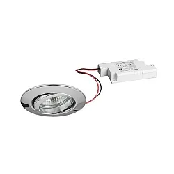 recessed luminaire IP20, glossy, transparent 6W 680lm 3000K 20-40° 20-40° CRI 80-89