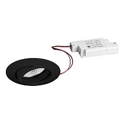 recessed luminaire BREENA R round, swivelling LED IP20, black dimmable 6W 680lm 3000K 20-40° 20-40° CRI 80-89