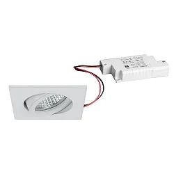 recessed spotlight TIRREL-S LED DIM square, swivelling IP20, powder coated, white dimmable