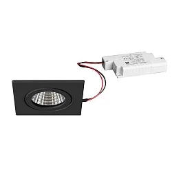 recessed luminaire ITANSA S BB16 rigid, square LED IP54, black dimmable 6W 680lm 3000K 20-40° 20-40° CRI 80-89