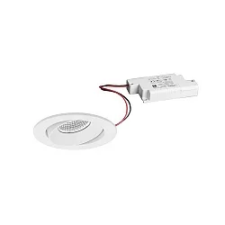 recessed luminaire IP20, glossy, white dimmable 7W 680lm 3000K 20-40° 20-40° CRI 80-89