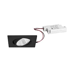 recessed luminaire IP20, black 1230lm 20-40° 20-40°