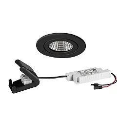 recessed luminaire ITANSA R BB15 round LED IP54, black matt dimmable 6W 680lm 3000K 20-40° 20-40° CRI 80-89