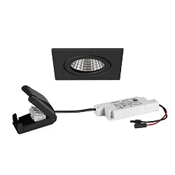 recessed luminaire ITANSA S BB16 square LED IP54, black matt dimmable 6W 680lm 3000K 20-40° 20-40° CRI 80-89