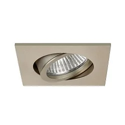Recessed LED spot set BB18 dim2warm incl. converter, IP20, square, 230V, 6W 1800-3000K 460lm 38°, swivelling 30°