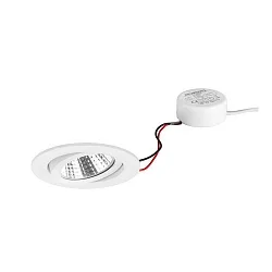 recessed luminaire round, swivelling IP20, white dimmable 6W 640lm 3000K 20-40° 20-40° CRI 80-89