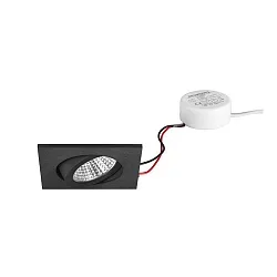 recessed luminaire swivelling, square IP20, black dimmable 6W 640lm 3000K 20-40° 20-40° CRI 80-89