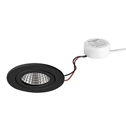 recessed luminaire ITANSA R BB15 round, rigid LED IP54, black dimmable 6W 680lm 3000K 20-40° 20-40° CRI 80-89