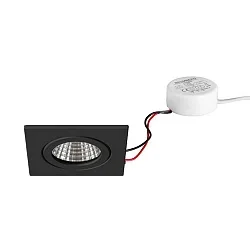 recessed luminaire ITANSA S BB16 rigid, square LED IP54, black dimmable 6W 680lm 3000K 20-40° 20-40° CRI 80-89