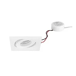 recessed luminaire swivelling, square IP20, white dimmable 7W 680lm 3000K 20-40° 20-40° CRI 80-89