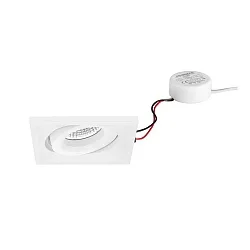 recessed luminaire swivelling, square IP20, white dimmable 7W 680lm 3000K 20-40° 20-40° CRI 80-89