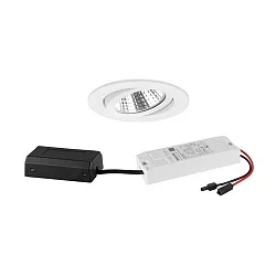 recessed luminaire round, swivelling IP20, white dimmable 6W 640lm 3000K 20-40° 20-40° CRI 80-89