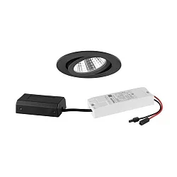 recessed luminaire round, swivelling IP20, black dimmable 6W 640lm 3000K 20-40° 20-40° CRI 80-89