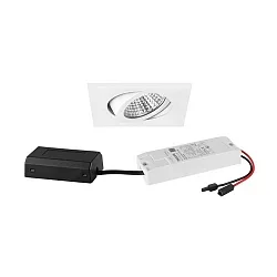 recessed luminaire swivelling, square IP20, white dimmable 6W 640lm 3000K 20-40° 20-40° CRI 80-89