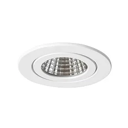 Recessed outdoor LED spot set BB15 incl. DALI-converter + connection box, IP54, round, 230V, 6W 3000K 640lm 38°, fixed, white