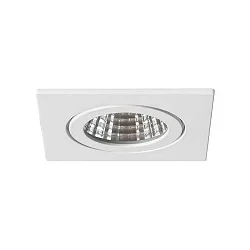 Recessed outdoor LED spot set BB16 incl. DALI-converter + connection box, IP54, square, 230V, 6W 3000K 640lm 38°, fixed, white