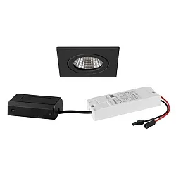 recessed luminaire ITANSA S BB 16 square LED IP54, black matt dimmable 6W 680lm 3000K 20-40° 20-40° CRI 80-89