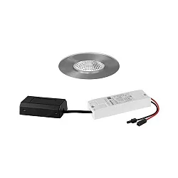 recessed luminaire IP65, glossy, nickel 7W 620lm 3000K 20-40° 20-40° CRI 80-89