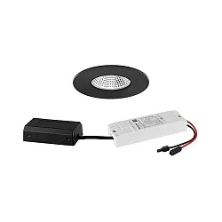recessed luminaire IP65, glossy, black 7W 620lm 3000K 20-40° 20-40° CRI 80-89