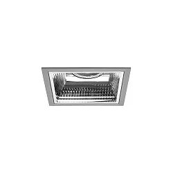 ceiling recessed luminaire APOLLO MIDI square, direct IP20, silver, transparent dimmable