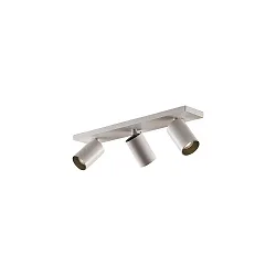 ceiling luminaire TAGES 3 flames, square, long GU10 IP20, black matt dimmable