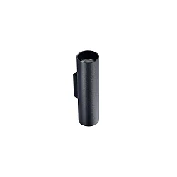 wall luminaire TOMEK up / down, 2 flames, round GU10 IP20, black matt dimmable